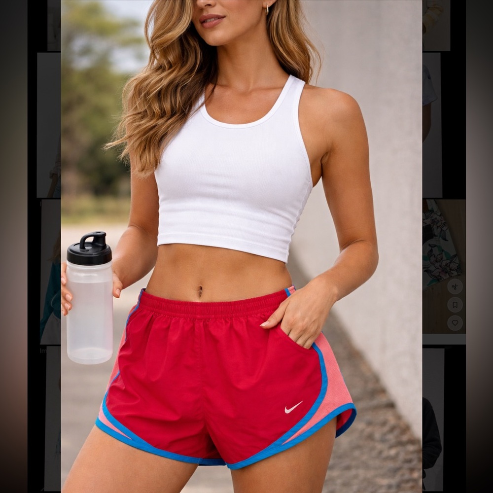 Nike Dri-FIT Red Athletic Shorts